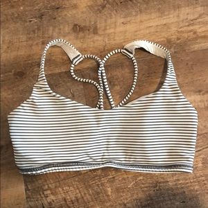 Lululemon striped strappy back sports bra